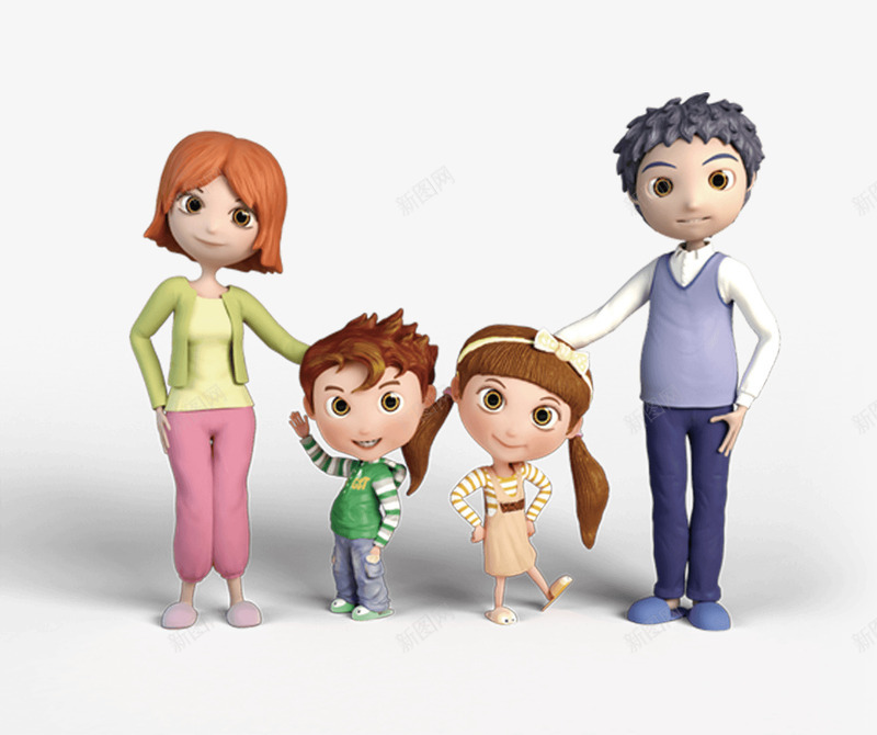 卡通3D立体一家人人物png免抠素材_新图网 https://ixintu.com 3D 3D人物 一家人 全家福 全家福照片 卡通 卡通人物 卡通素材