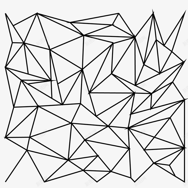 不规则背景图图标png_新图网 https://ixintu.com 三角形 不规则图形 互联网 信息 图标 科技 立体