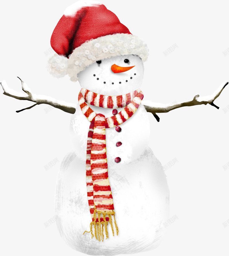 可爱雪人png免抠素材_新图网 https://ixintu.com 下雪 冬天 圣诞素材 堆雪人 雪人卡通雪人