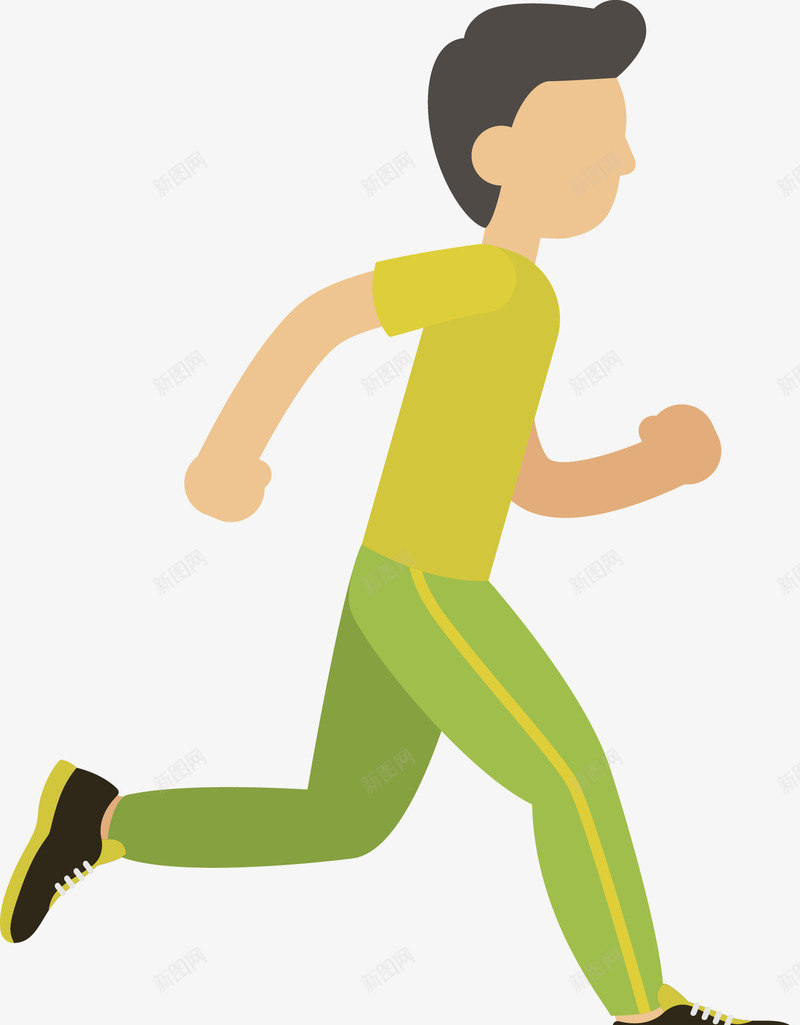 卡通跑步运动的男人图png免抠素材_新图网 https://ixintu.com 人 健身 健身图 卡通人 奔跑 女人 男人 矢量人 肌肉 运动 锻炼 锻炼的男人