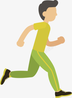 奔跑人失衡图卡通跑步运动的男人图高清图片