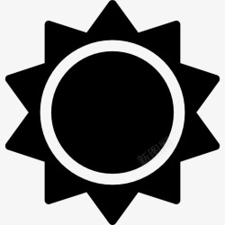 矢量武器图标太阳黑形状图标高清图片