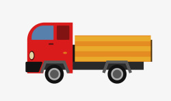 彩色小卡车彩色卡通小卡车矢量图高清图片