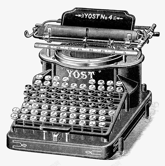 打字机png免抠素材_新图网 https://ixintu.com 复古 复古打字机 欧洲 老式打字机 键盘
