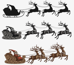 下雪漫画圣诞节麋鹿高清图片