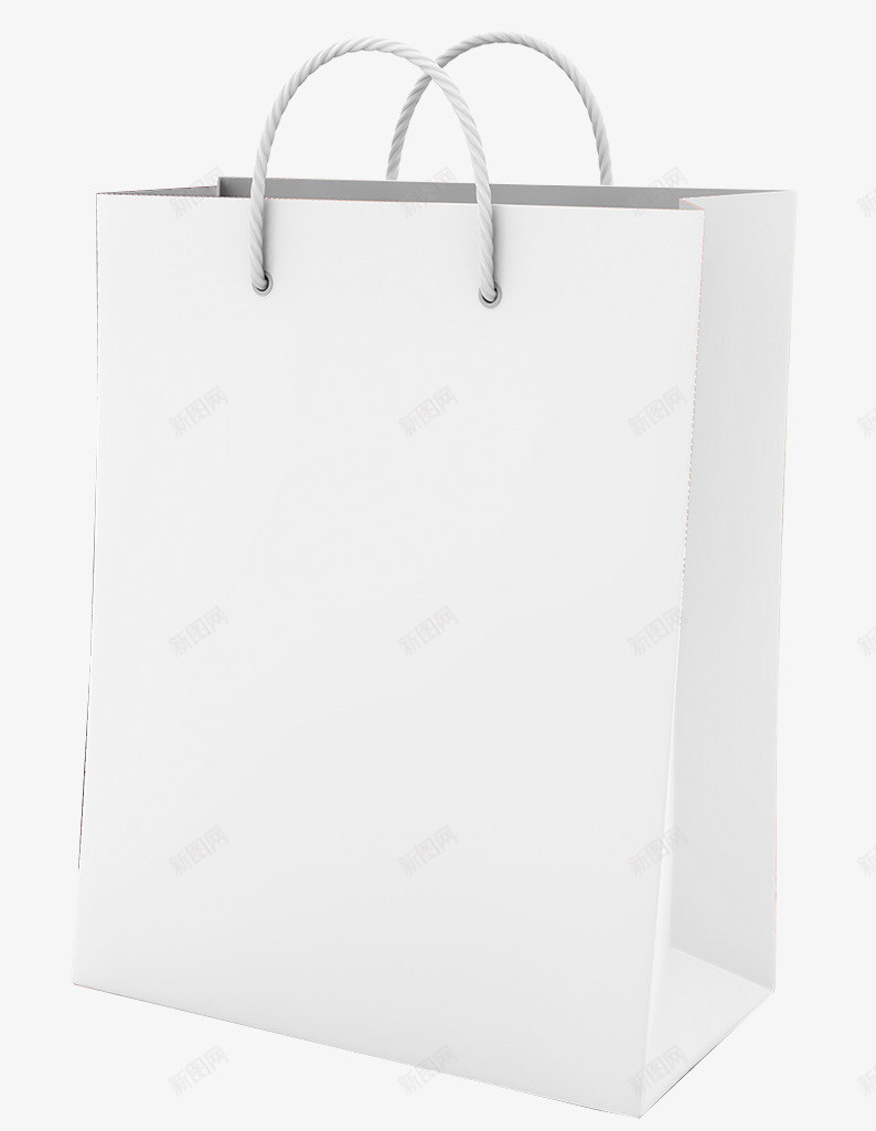 白色手提袋片psd免抠素材_新图网 https://ixintu.com 手提袋 白色购物袋 纸袋 购物袋