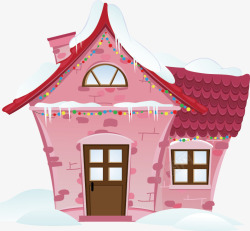 落雪的房屋圣诞落雪房屋高清图片