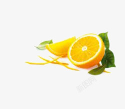 半橙子黄色素材