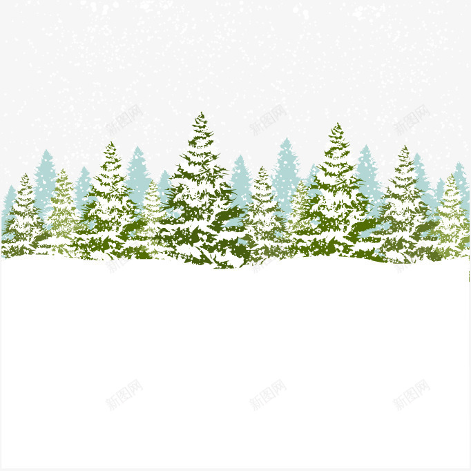 下过雪的圣诞树png免抠素材_新图网 https://ixintu.com 下雪 免费素材 冰山雪地 树 模型 雪