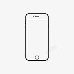黑白手机苹果手机黑白卡通矢量图高清图片