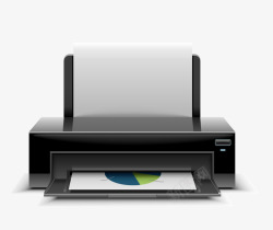 矢量黑色打印机打印机高清图片