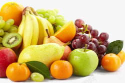 水果集合素材葡萄香蕉橙子水果集合高清图片