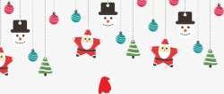 彩色雪人彩色圣诞装饰挂件插画高清图片
