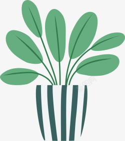 卡通扁平绿植花卉装饰素材