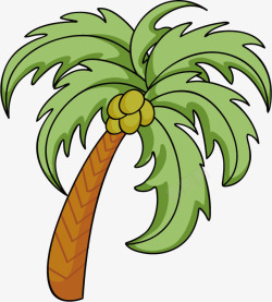 卡通椰子树矢量图素材