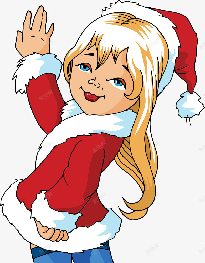 圣诞节卡通人物png免抠素材_新图网 https://ixintu.com 下雪 冬天 冬季 圣诞 圣诞节 雪地 飘雪