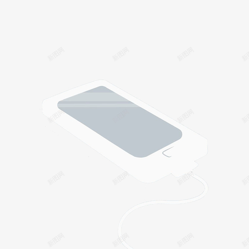 白色手机png免抠素材_新图网 https://ixintu.com 充电 手机 数据线 数码产品 白色
