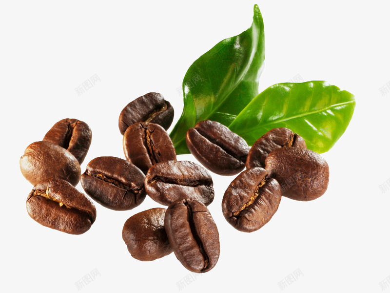 咖啡豆png免抠素材_新图网 https://ixintu.com 叶子 咖啡 咖啡豆 娣辫 深褐色 鍙跺瓙 鍜栧暋 鍜栧暋璞