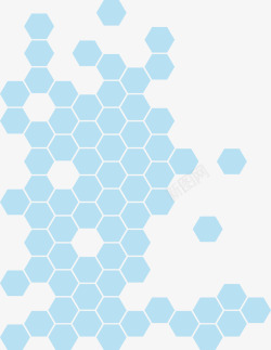 蓝色网格科技蜂巢图案矢量图高清图片