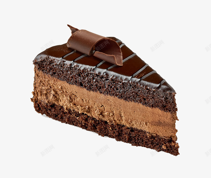 巧克力切片蛋糕png免抠素材_新图网 https://ixintu.com 丝滑 口感 巧克力 甜点 蛋糕