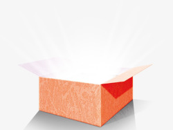 魔法盒子红色发光魔法礼盒高清图片