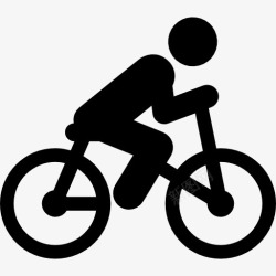 骑马运动骑自行车的人图标高清图片