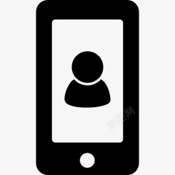 OA界面展示用户或联系人的象征在手机屏幕图标高清图片
