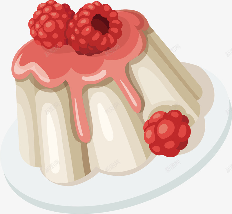 白色的布丁矢量图ai免抠素材_新图网 https://ixintu.com 布丁 树莓 点心 烘焙 甜品 甜点 甜蜜 糕点 蛋糕 面包 矢量图