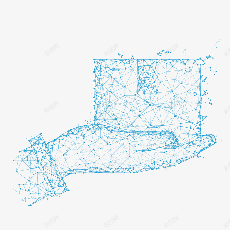 粒子科技机械之手图矢量图ai免抠素材_新图网 https://ixintu.com 几何梦幻 机器人人工智能 机器人时代 梦幻科技 矢量图 科技机械之手 粒子线