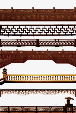亭子围栏中国风檐饰高清图片
