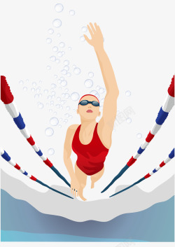 奥林匹克比赛手绘游泳高清图片