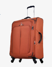 橘色铁塔行李箱美国拉杆箱高清图片