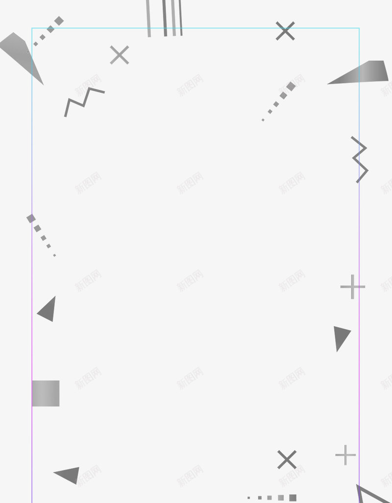 页面促销边框png免抠素材_新图网 https://ixintu.com 促销边框 几何 几何线条 双十一 外框 天猫 淘宝 渐变 科技 边框
