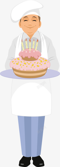 厨师甜品师傅卡通矢量图高清图片
