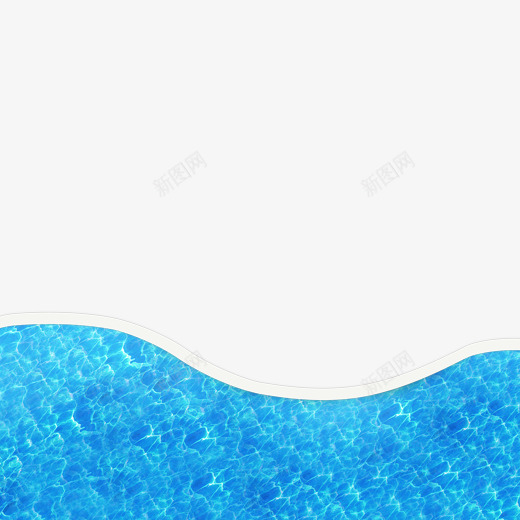 蓝色圆弧水池元素psd免抠素材_新图网 https://ixintu.com 光泽 创意 卡通 圆弧 插画 水池 蓝色 质感 起伏