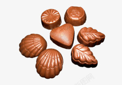 贝壳形状巧克力形状高清图片