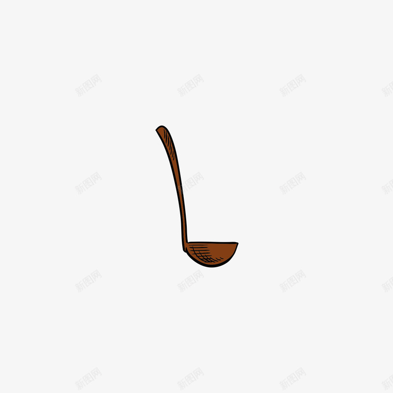 咖啡色的勺子png免抠素材_新图网 https://ixintu.com 勺子 厨房 咖啡色 日用 矢量勺子
