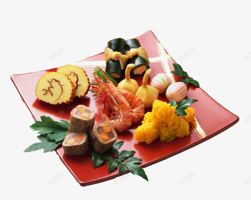 日本风味png免抠素材_新图网 https://ixintu.com 寿司卷 日本菜肴 海鲜套餐