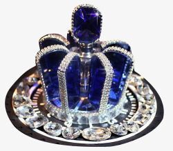 皇冠瓶装香水蓝色皇冠车载香水高清图片