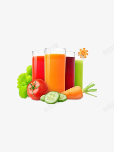 蔬菜汁png免抠素材_新图网 https://ixintu.com 健康饮品 榨汁机 瓜果蔬菜 饮料
