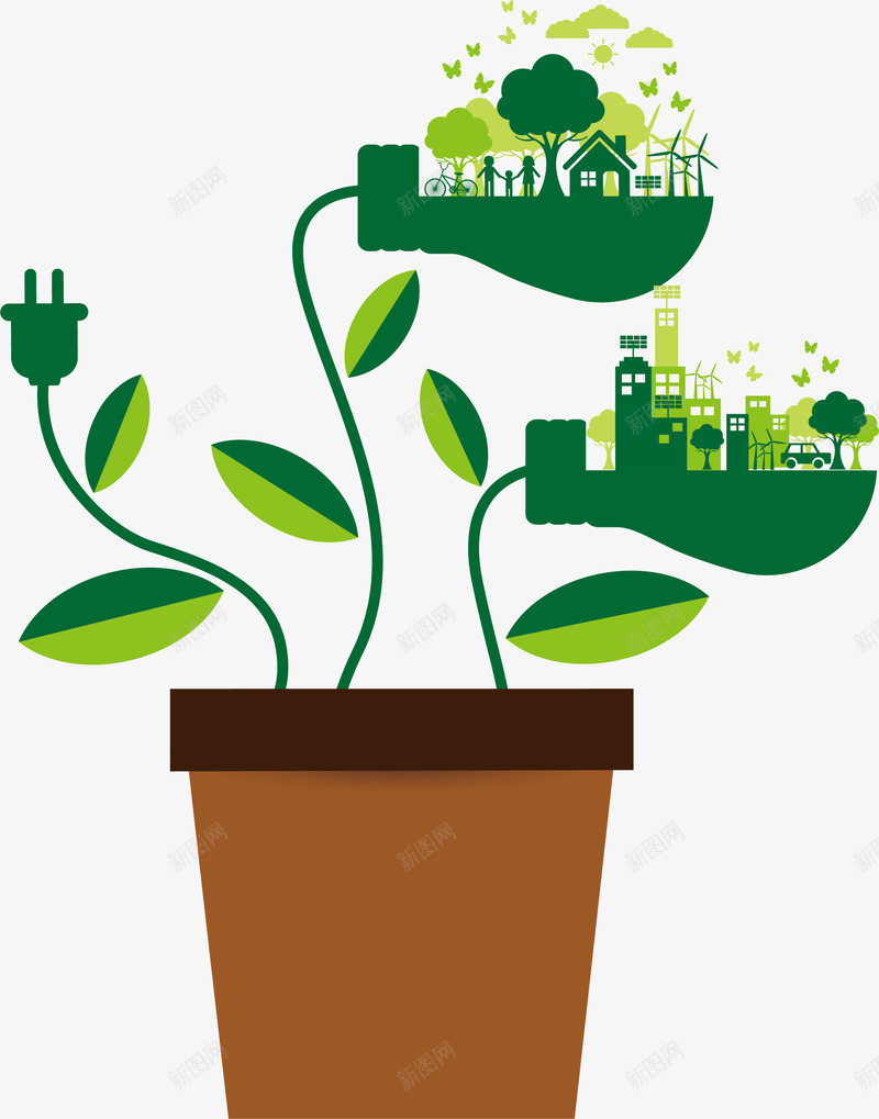 世界环境日种植植物png免抠素材_新图网 https://ixintu.com 世界环境日 环保 种植植物 绿化 绿色环境 节能减排