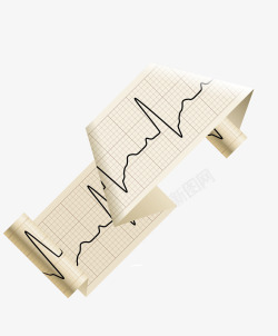 体检的心跳纸张图像矢量图素材