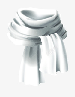 保暖围巾白色的冬天羊绒围巾矢量图高清图片