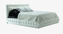 白色皮质美容床白色贝壳纹床垫高清图片