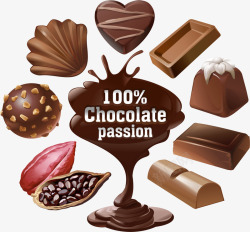 贝壳巧克力百分百纯巧克力高清图片