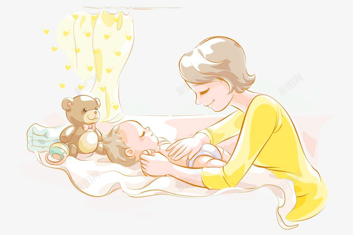母爱png免抠素材_新图网 https://ixintu.com 伟大的母爱 婴儿 安抚 母亲 母婴 母爱
