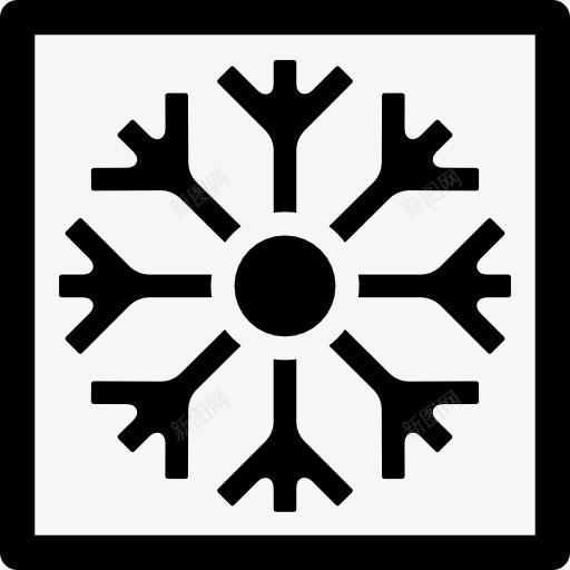雪天气符号图标png_新图网 https://ixintu.com 冬天 天气符号 平方 雪 雪花