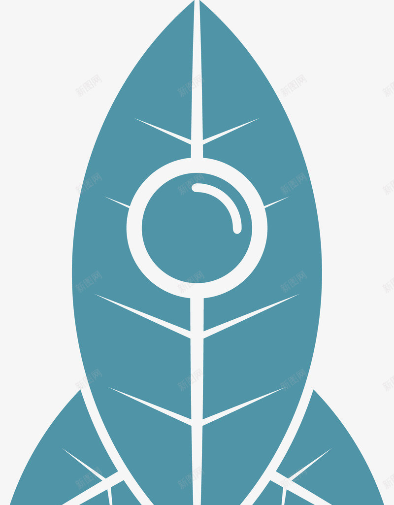 树叶火箭创意矢量图图标eps_新图网 https://ixintu.com logo素材 创意 树叶 火箭 矢量素材 矢量图