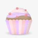 紫色巧克力蛋糕装饰图标图标