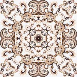 地毯图案设计手绘花纹元素图矢量图高清图片